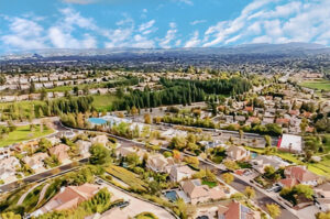 Scenic view of West Hills, a residential and commercial neighborhood in the western San Fernando Valley, showcasing its suburban environment and historical roots
